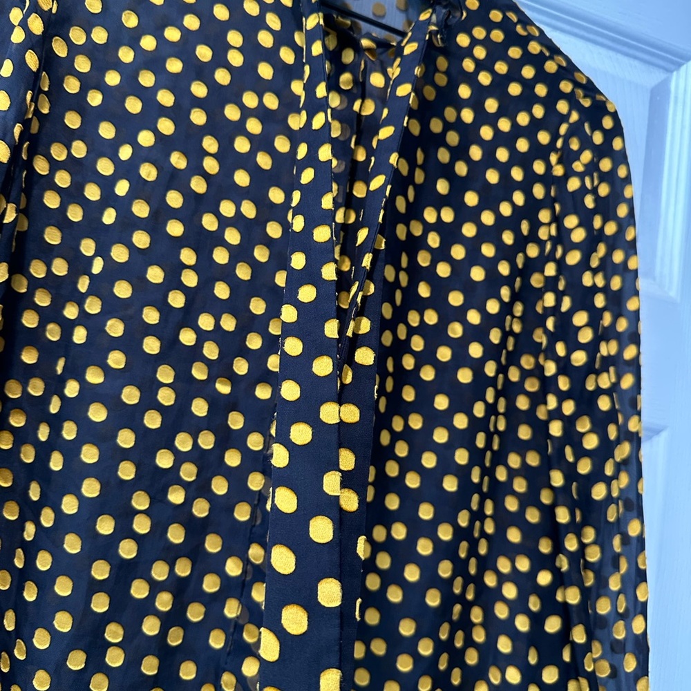 SALONI Black and Yellow Polka Dot Blouse - Picture 4 of 9